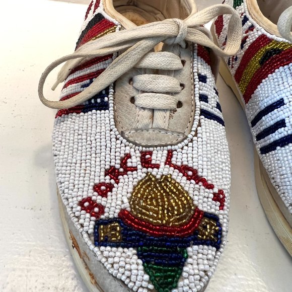 Beaded Barcelona Olympics 1992 Tennis Shoes - Colorwerks - Size 6 1/2  6.5 - Picture 5 of 13